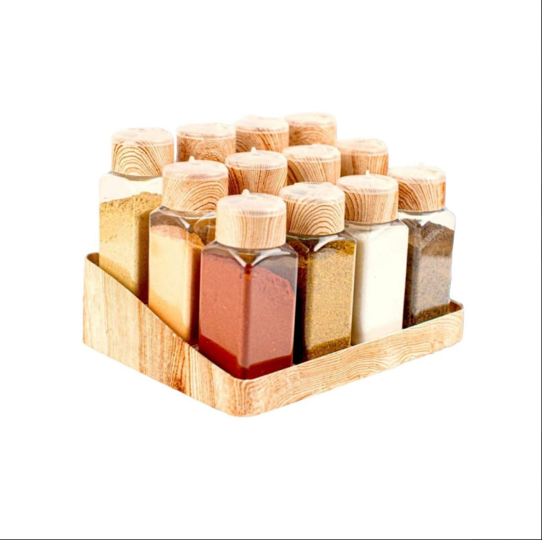 Generic Elegant Spice Rack and Organizer Set - 12 Pieces