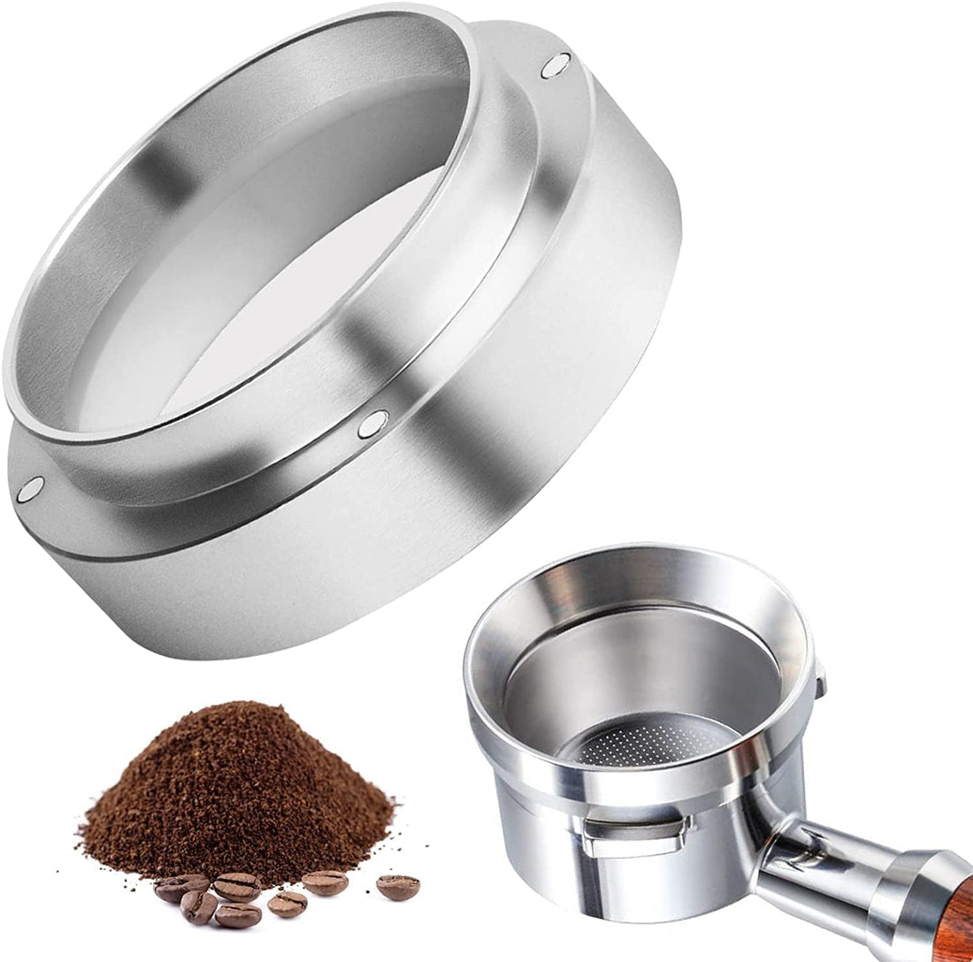 Aluminum Magnetic Espresso Distribution Ring – Lightweight & Durable – Rust Resistant – Compatible with 51mm Portafilter – Silver