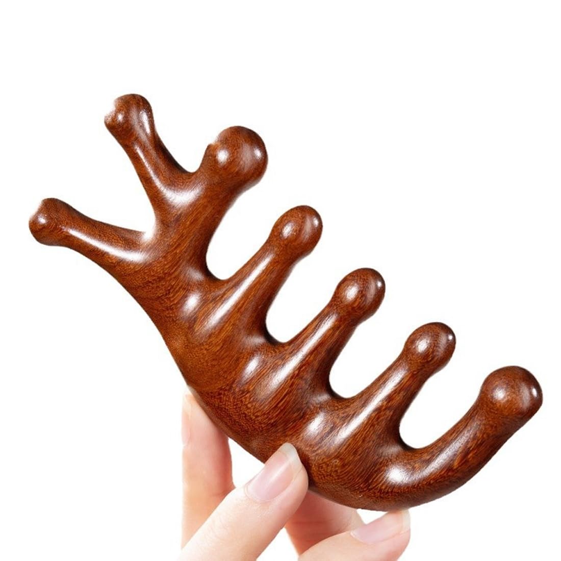 CATOR 1 Pcs Wooden Massage Comb with Wide Teeth Multi-purpose Gua Sha Scalp Comb Wooden Scalp Massage Comb Relaxing Massage Care