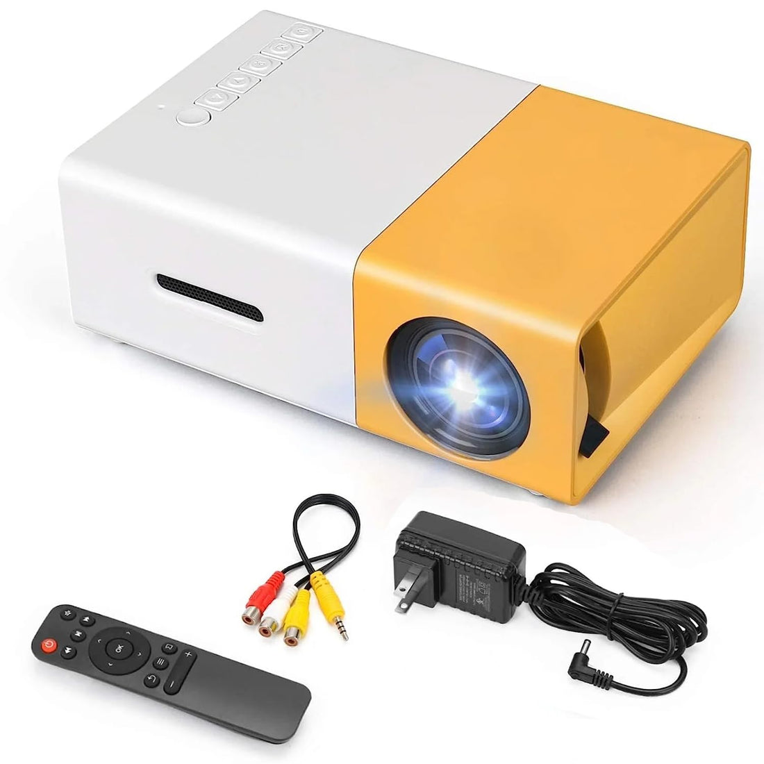 YG-300 Portable Mini LED Projector 1080P – Supports Children's Gift, Home Cinema, Compatible with Smartphone/Laptop/PS4/Firestick