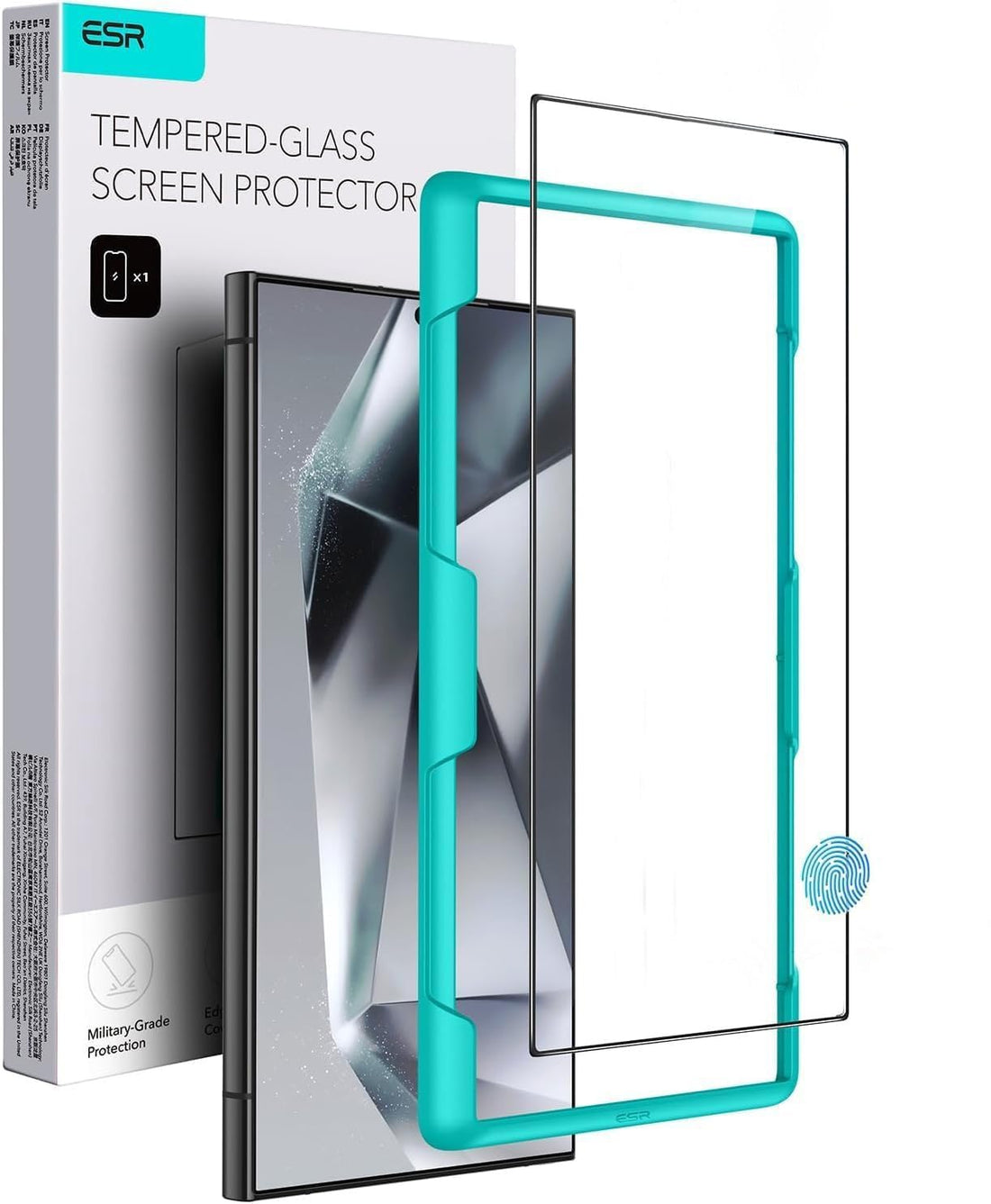 LOCKIVA ESR 1 Pack for Samsung Galaxy S24 Ultra Screen Protector 1 Tempered Glass Screen Protectors, 2.5D Curved Edges, Full-Coverage Protection, Scratch Resistant