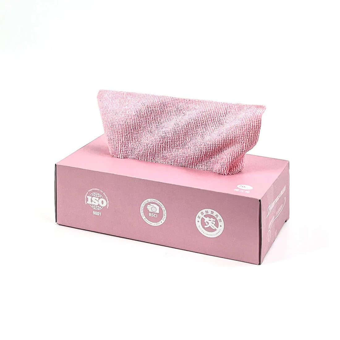 Next Store Lint-Free Microfiber Cleaning Wipes, 20 Count, Glass Safe, Car & Window Safe, Handy Retractable Pack, Remove Dirt Without Scratches (Pink)