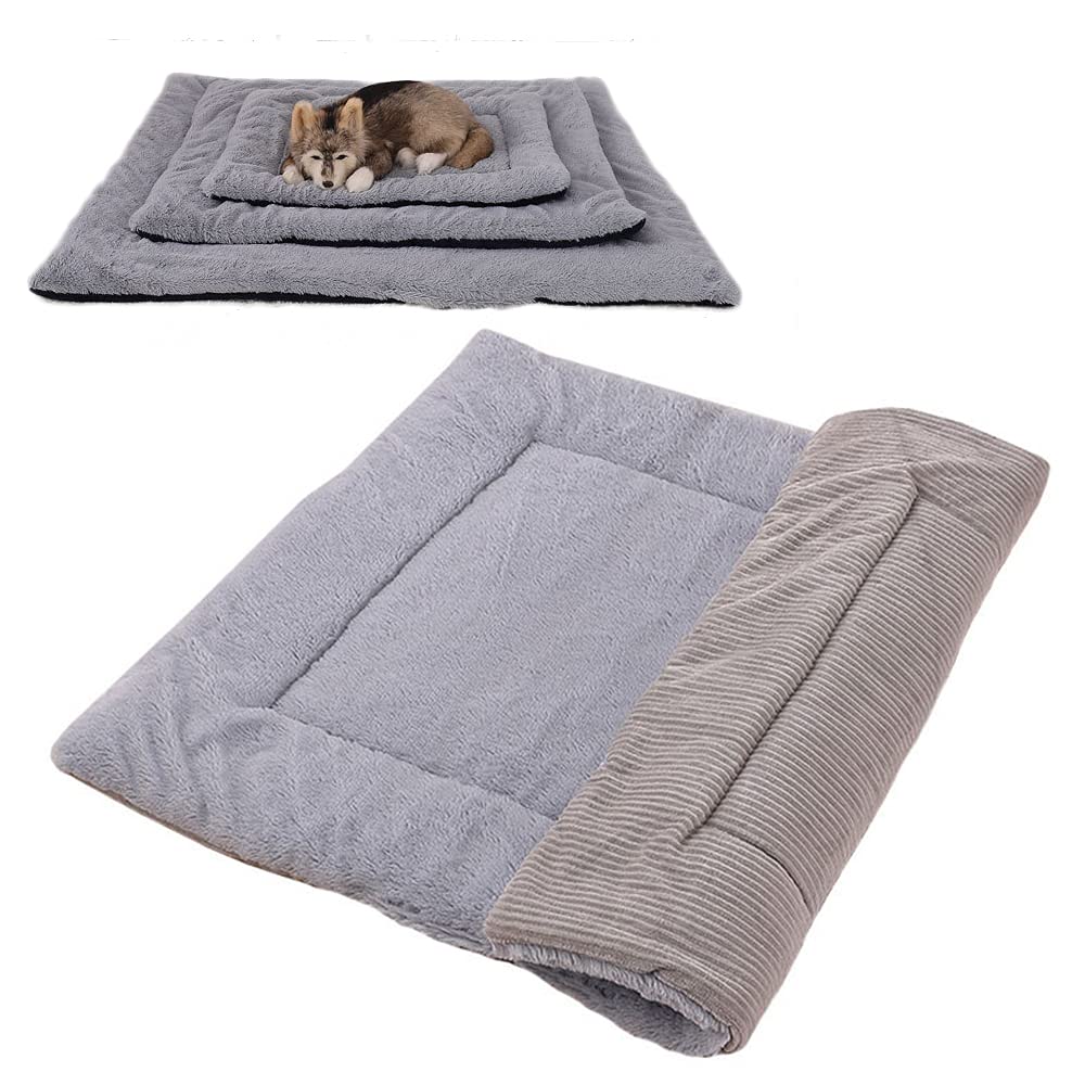 Dog Bed, Kennel Cushion, Soft Pet Bed for Dogs & Cats, Large, 75 x 50 cm, Plush, Rectangular, Indoor Use