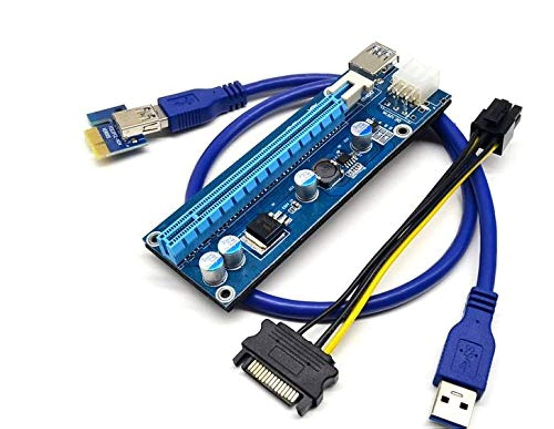 pci e x16 riser card 1x to 16x power riser adapter 3.0 extension cable 6pin usb riser
