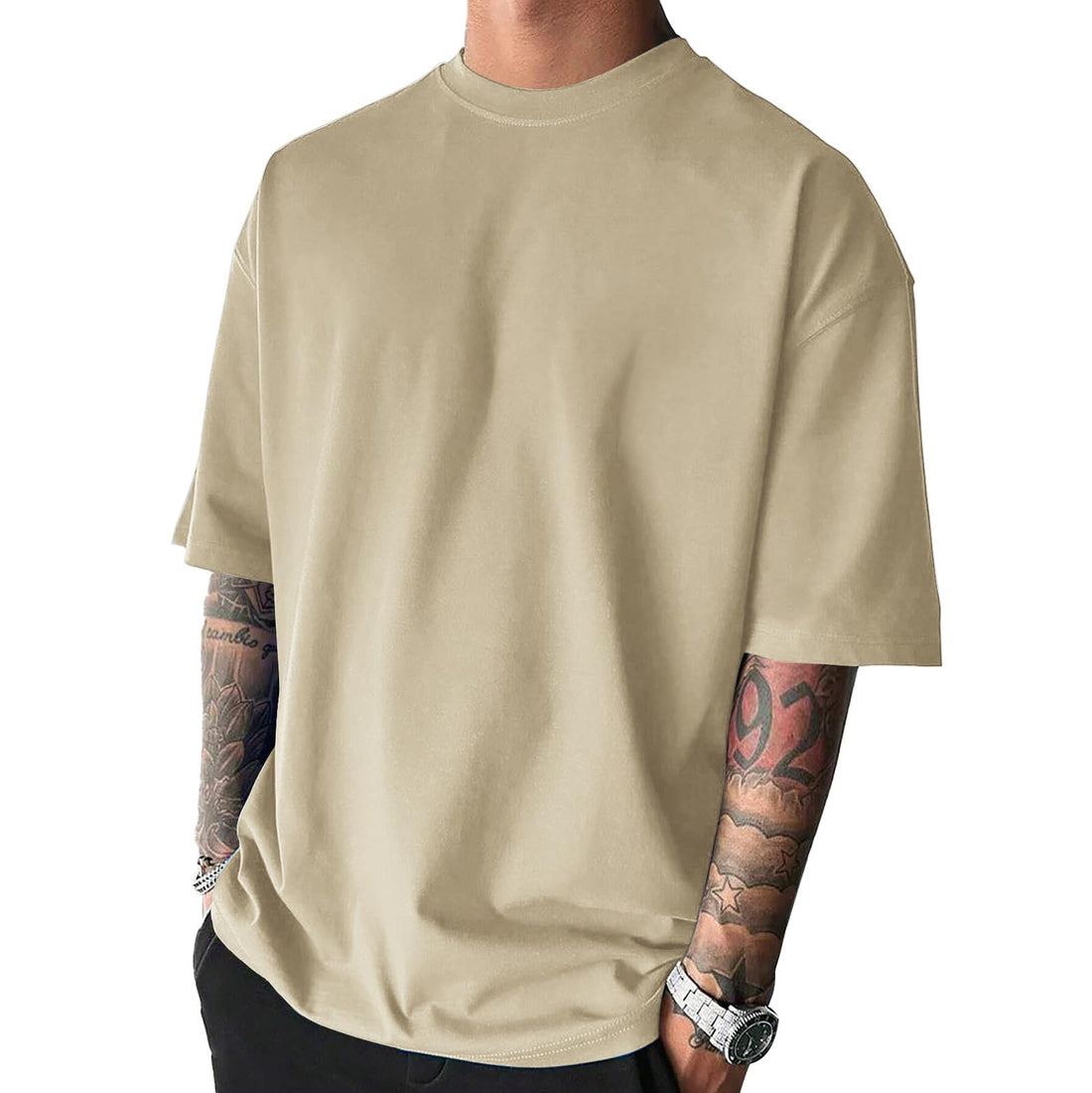Men's Fashion Oversized Tshirts Workout Short Sleeve T-Shirt Dry Fit Lightweight Crewneck Tee Tops