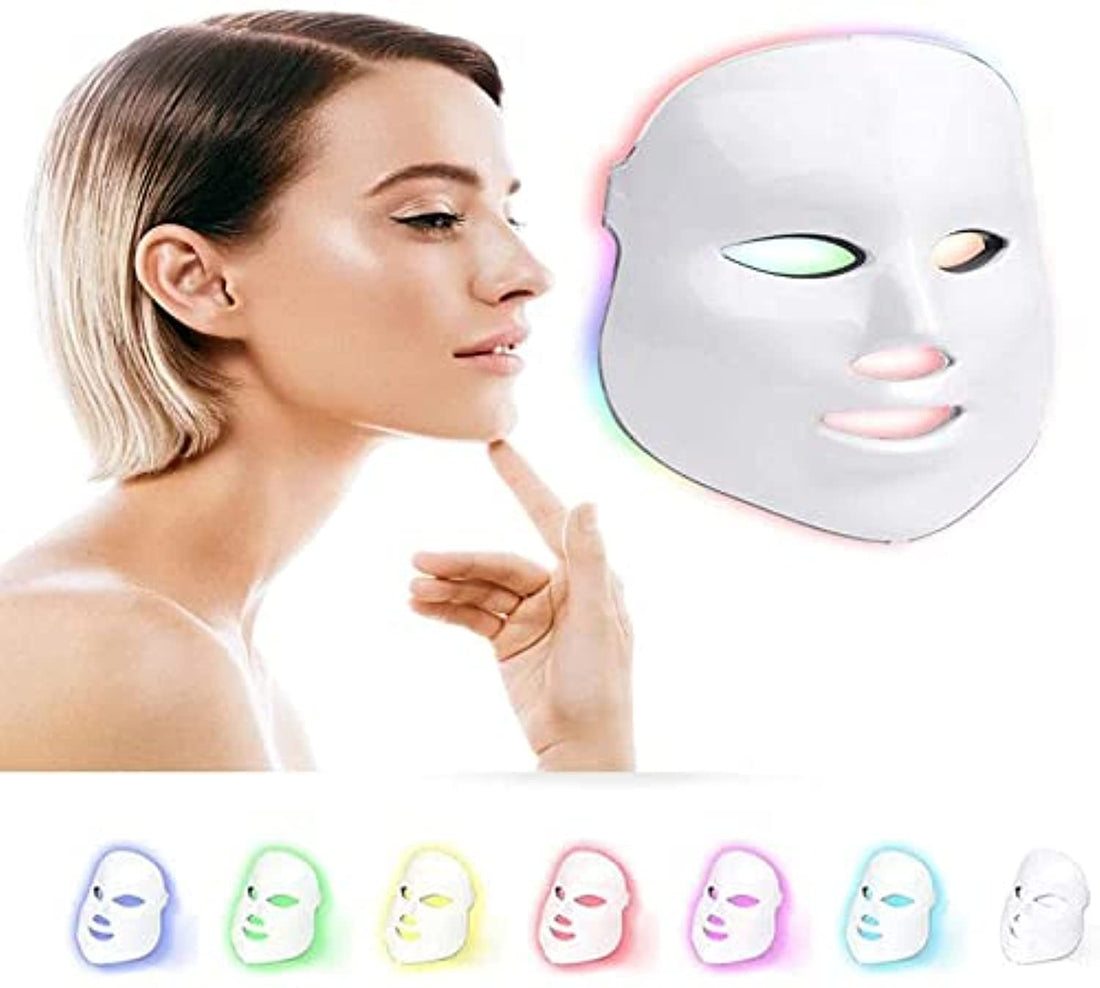 7 Colors LED Electric Futon Red Light Facial Rejuvenation Anti Wrinkle Treatment Whitening Beauty Mask for Daily Skin Care