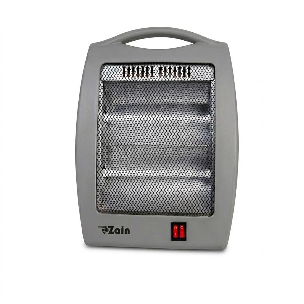 Zain Electric Quartz Heater 800W – 2 Quartz Tubes – Fast Heating