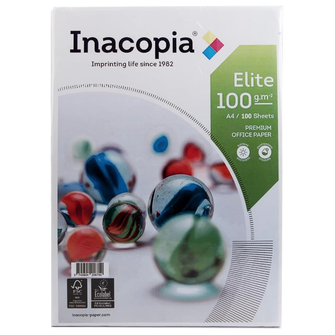 Inacopia Elite photocopy paper ream 100 sheets 100 gsm A4