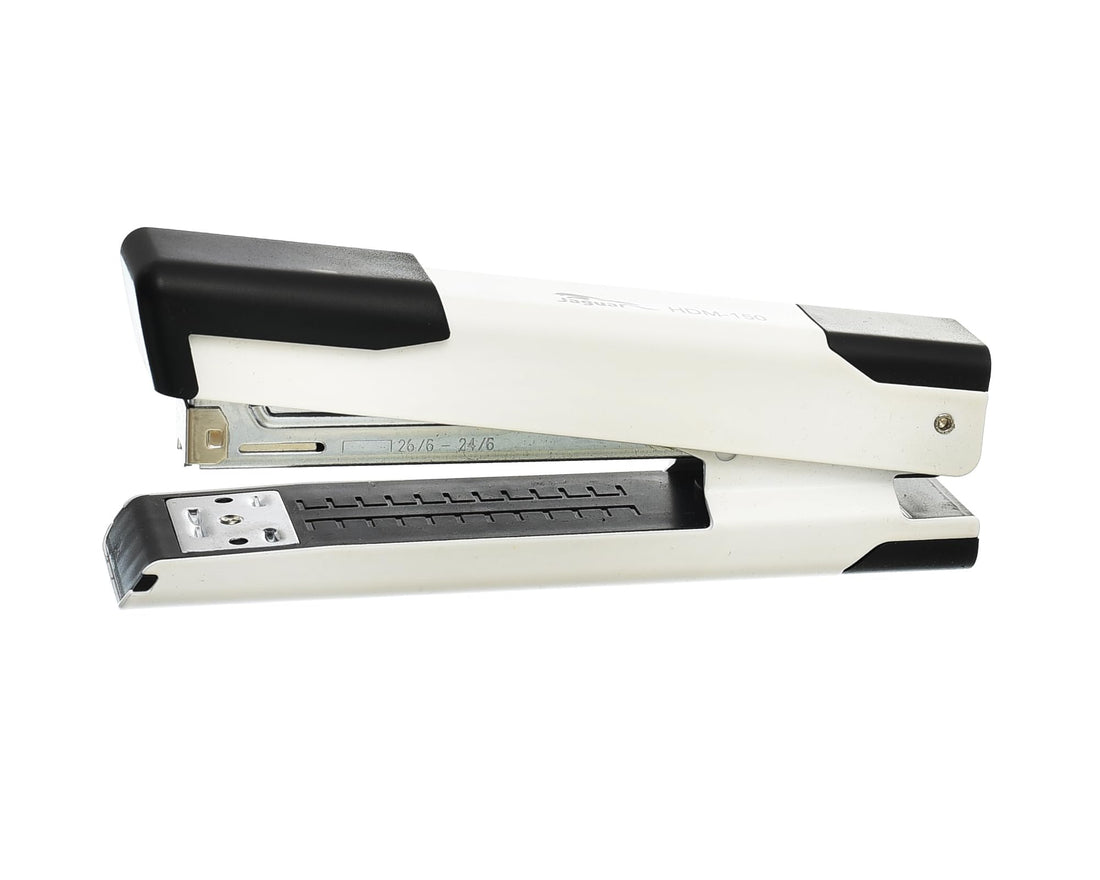Jaguar. HDM-150 Front Loading Stapler Use Staples 24-26/6 Capacity of 30 Sheets for Office and School - White