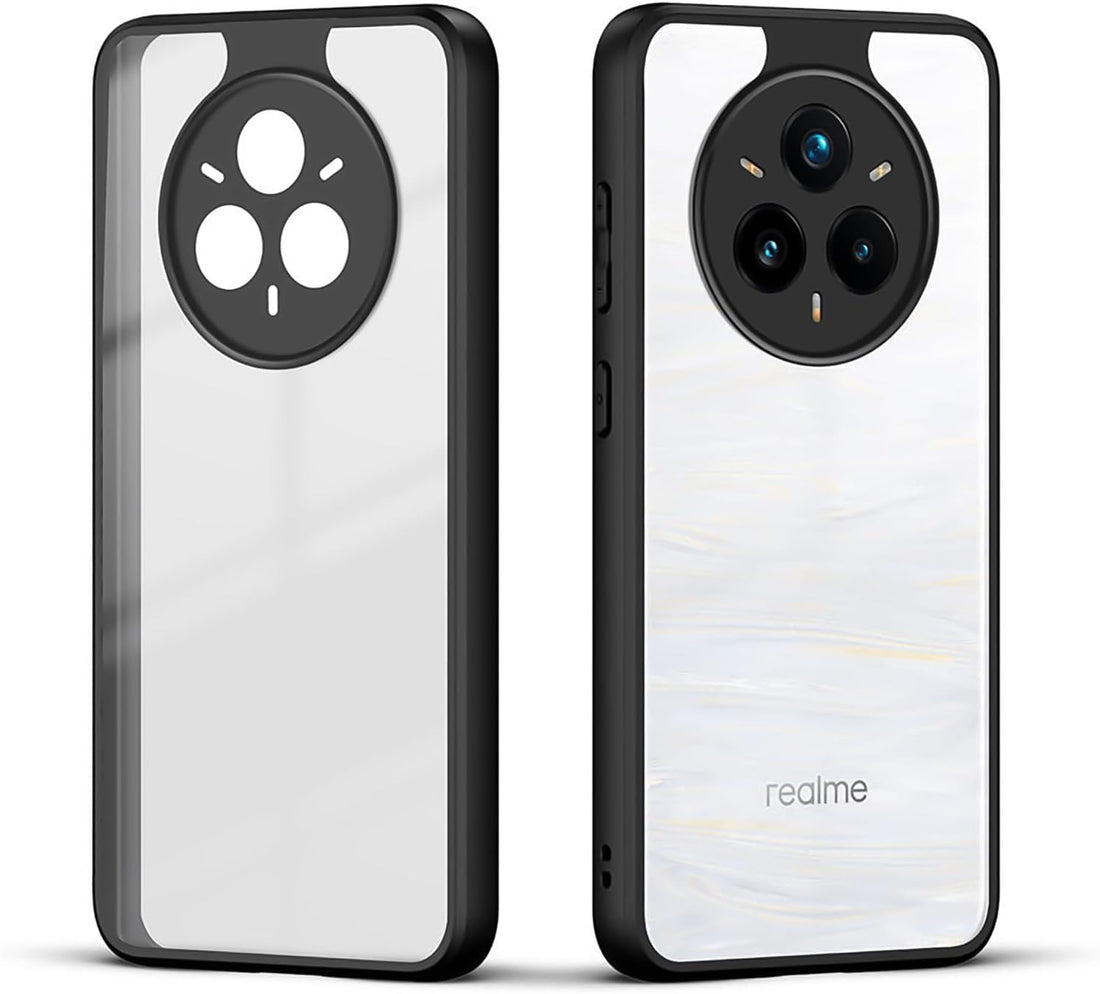 Case Cover Shockproof Hard PC Back Soft TPU Frame Anti-yellowing Slim Protective Cover Compatible with Realme 14 Pro Plus (Clear)