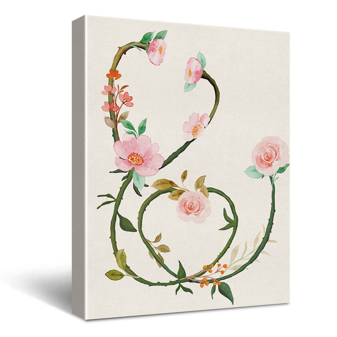 Yuzi-n Floral Stethoscope Art Poster Print Canvas Wall Art & Tabletop Decoration Home Office Artwork Gift for Doctor Nurse Medical Student 12x15Inch