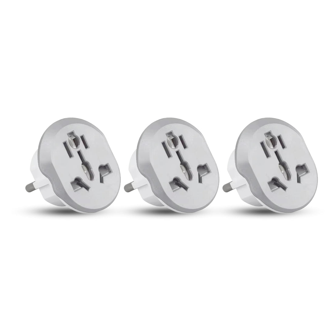 Travel Plug adapter Converter, White and Gray (1 piece)