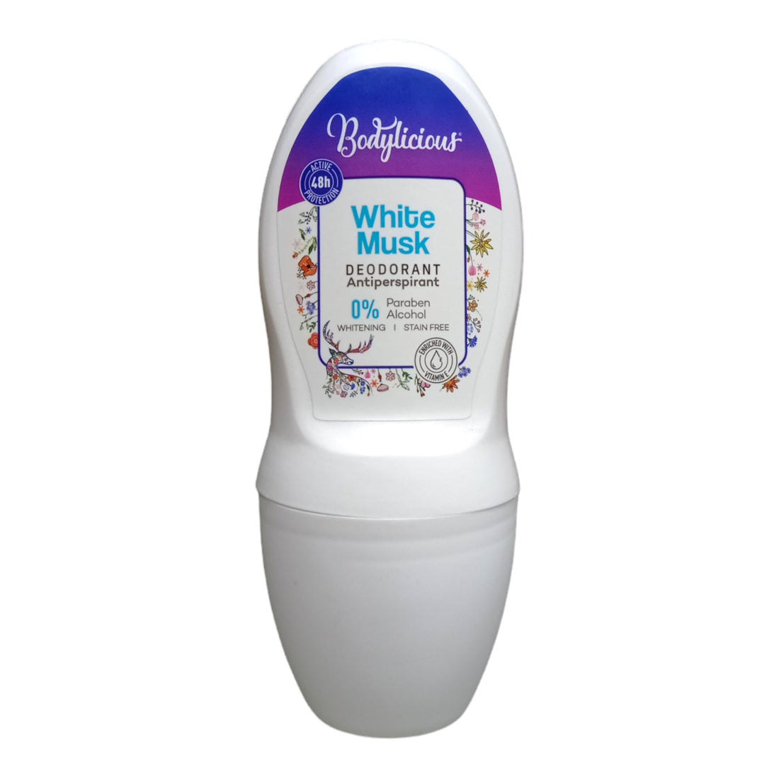 Bodylicious roll-on deodorant 48 hour protection White Musk scent