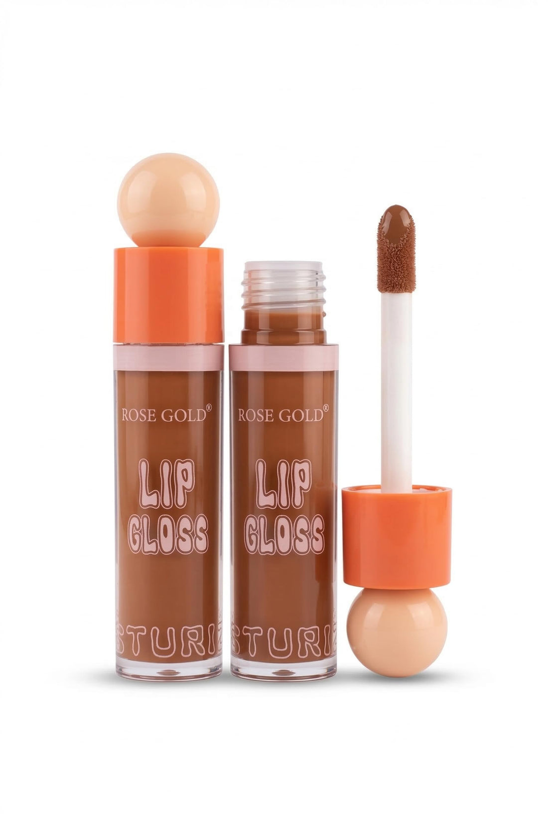 Rose Gold Lip Gloss with Applicator, Moisturizing Formula, Shade 06