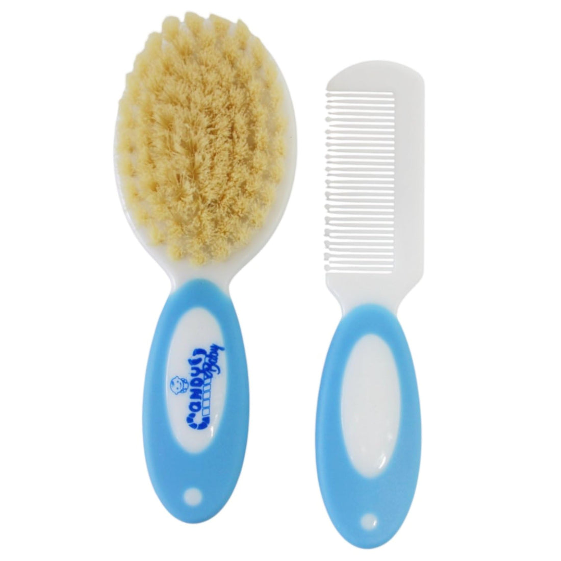 Candy Baby Set Of 2 Pieces Baby Brush&Comb BPA Free For Boys-Blue +0Months