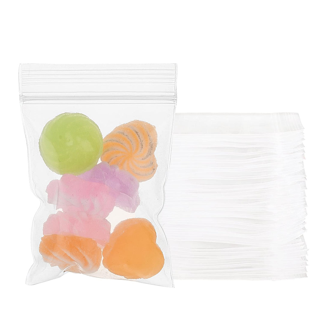 PH PandaHall 500pcs 3.9 Mil 2.3x1.5 Inch Clear Resealable Zipper Bags Small Sealed Storage Bags Zip Lock Bags Seal Top Bag for Beads Candy Earrings Jewelry Packaging