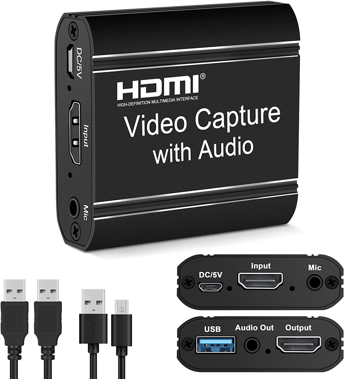 YETASI Compatible Video Capture Card PC and Xbox One .Loop,Audio.Close Together with Easy to Use Cam Link HDMI Capture Video for Mac,Zoom,You Tube.Plug and Play Game Capture Card Nintendo Switch ps4