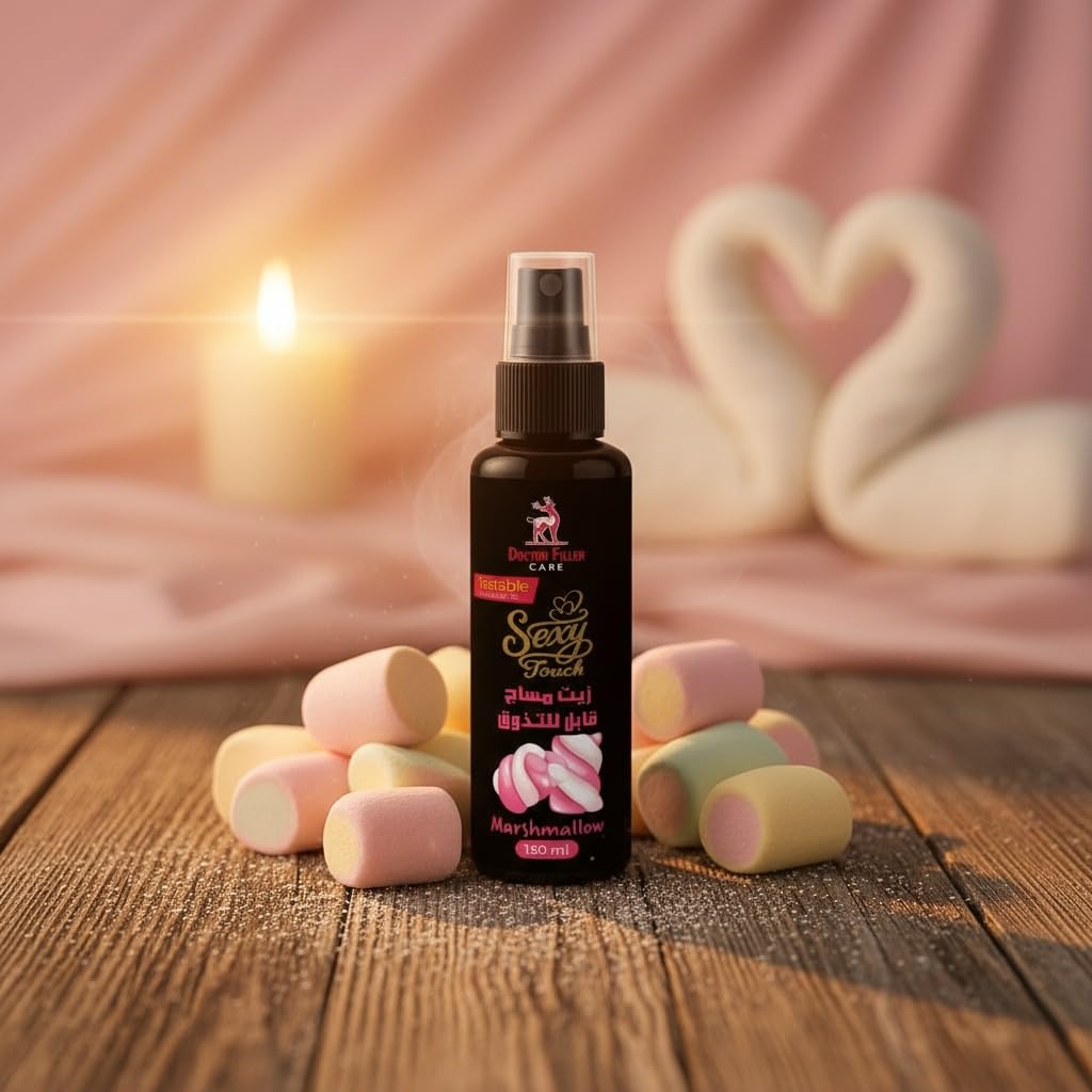 Natural Tastable Massage Oil, Marshmallow Flavor, 150 ml