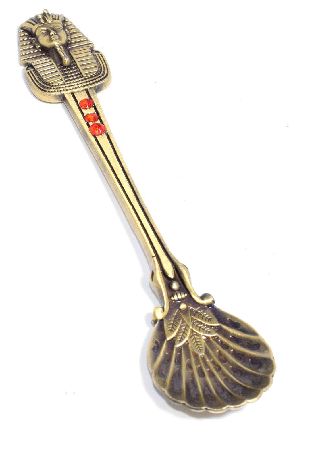 immatgar pharaonic Decorative spoon ancient Egyptian souvenirs gifts from Egypt Collectible Pharaoh (Tutankhamun3 - Burnt Yellow)