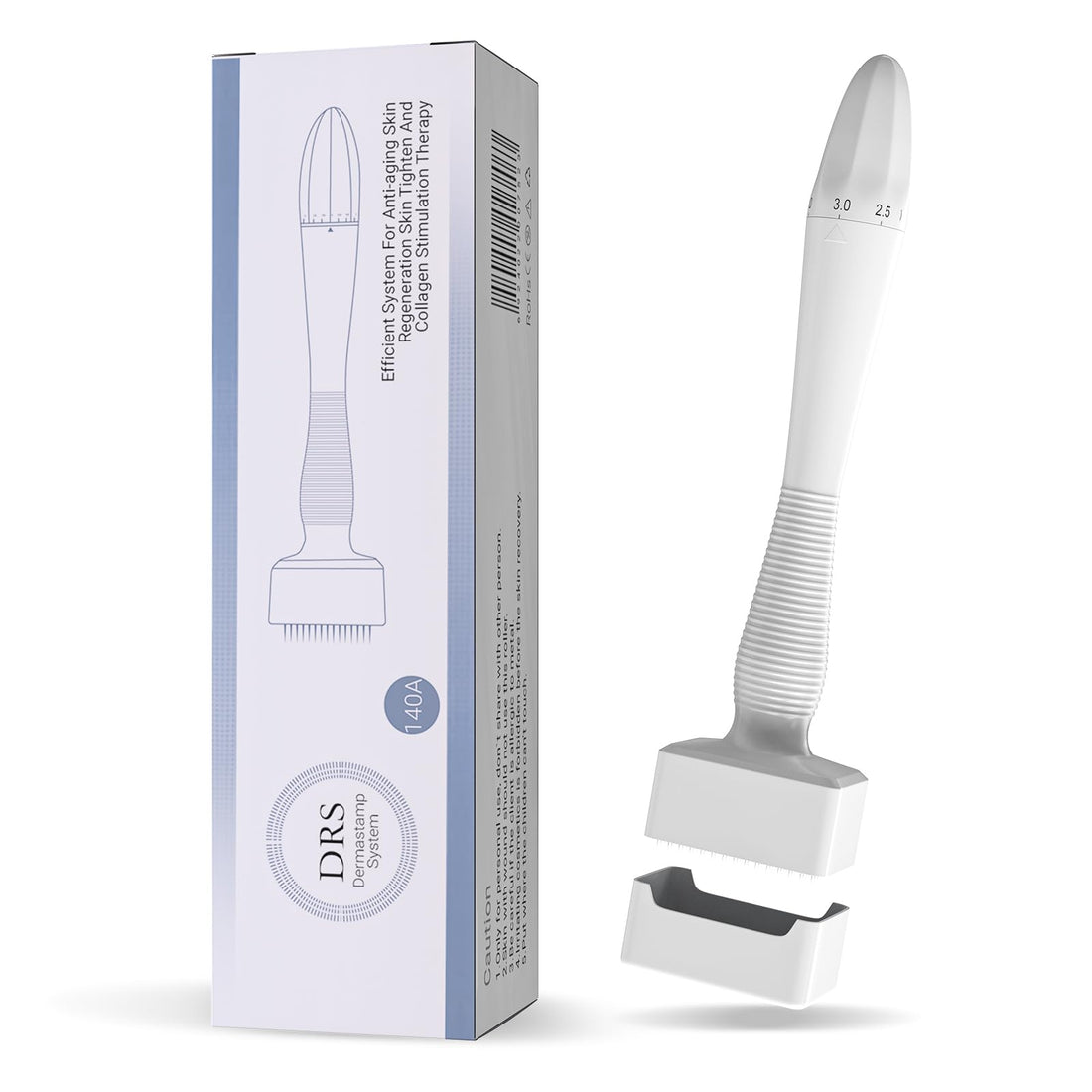 Charme Princesse Dr.Pen Derma Stamp 140 Titanium Microneedling Stamp Adjustable dermastamp 0-3mm Derma Roller Microneedling Pen for Hair Growth Face Skin Care DRS140A