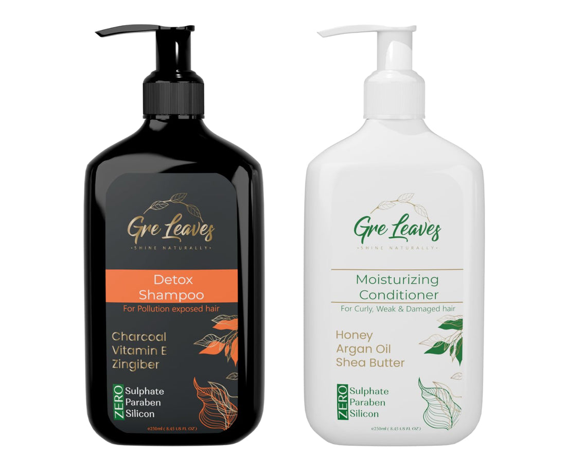 Unisex Adult Detox Shampoo & Conditioner Deep Cleansing for oily hair and scalp strengthening shampoo & conditioner
