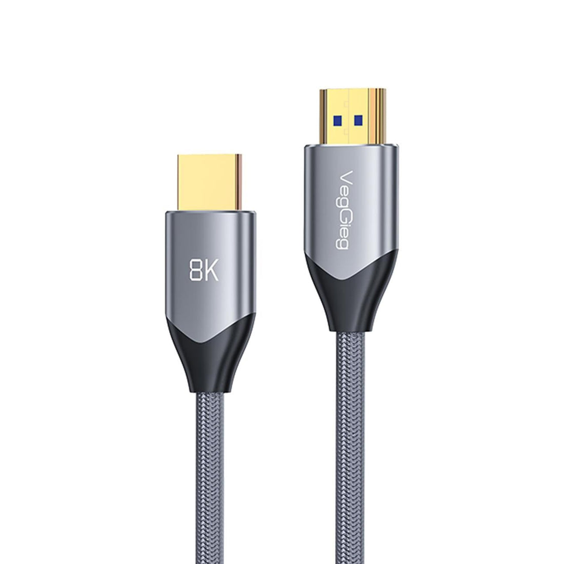 VegGieg 8K 60Hz 4K120Hz 48Gbps HDR ARC HDCP Braided HDMI 2.1 Cable 5 Meter