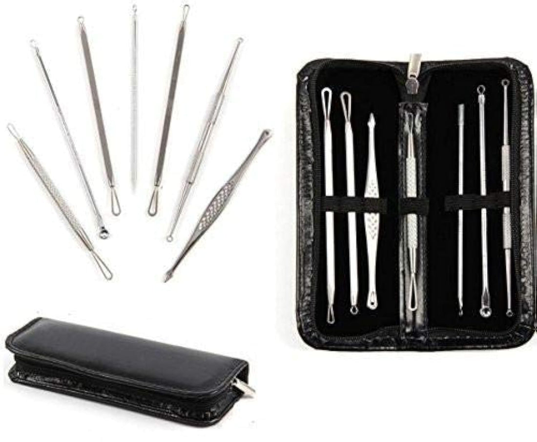 Stainless Steel Blackhead Remover Tool Kit - Set of 7 Pieces