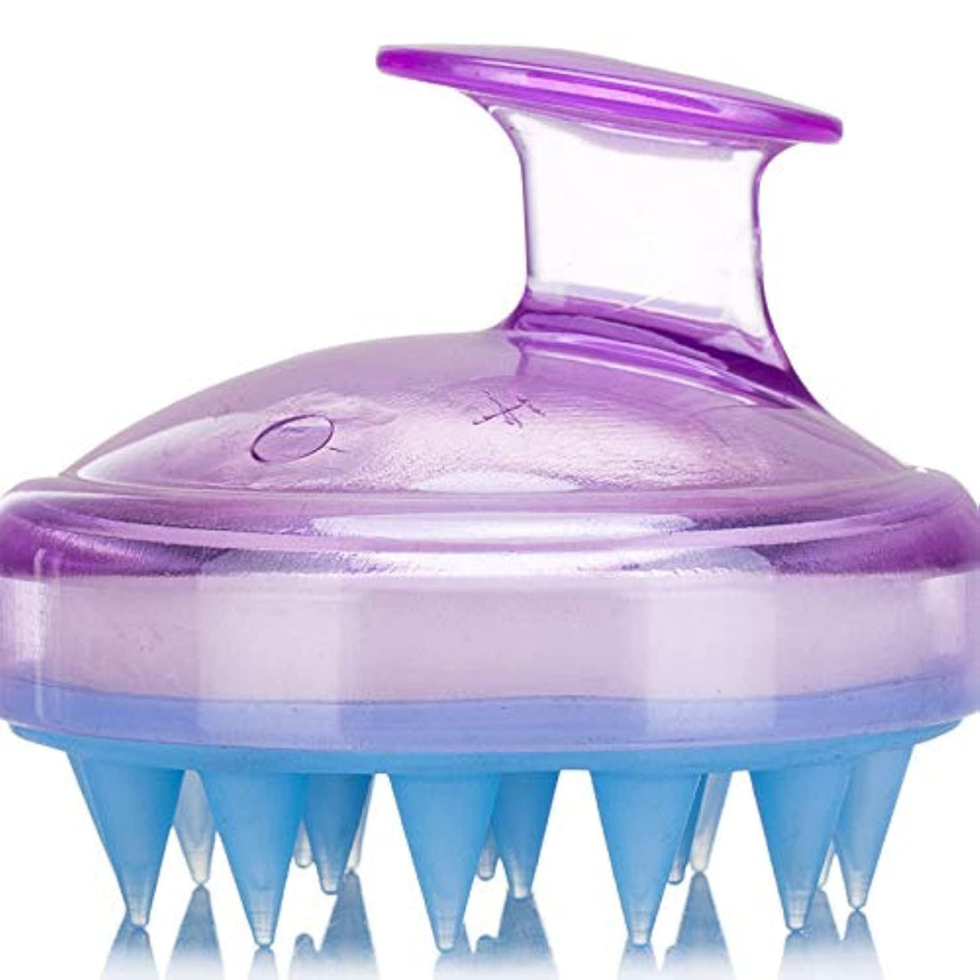Hair Scalp Massager, Original Soft Silicone Shampoo Brush Head Tourmaline Contained (Purple)