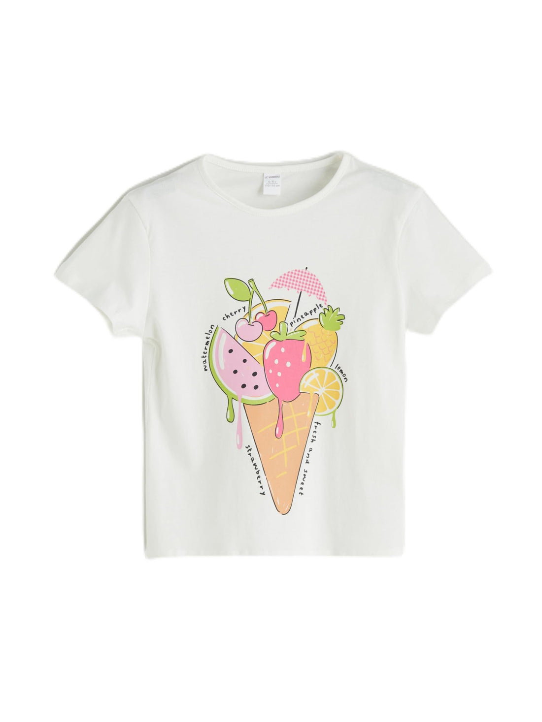 LC WAIKIKI Girl Crew Neck Printed Girls' T-Shirt