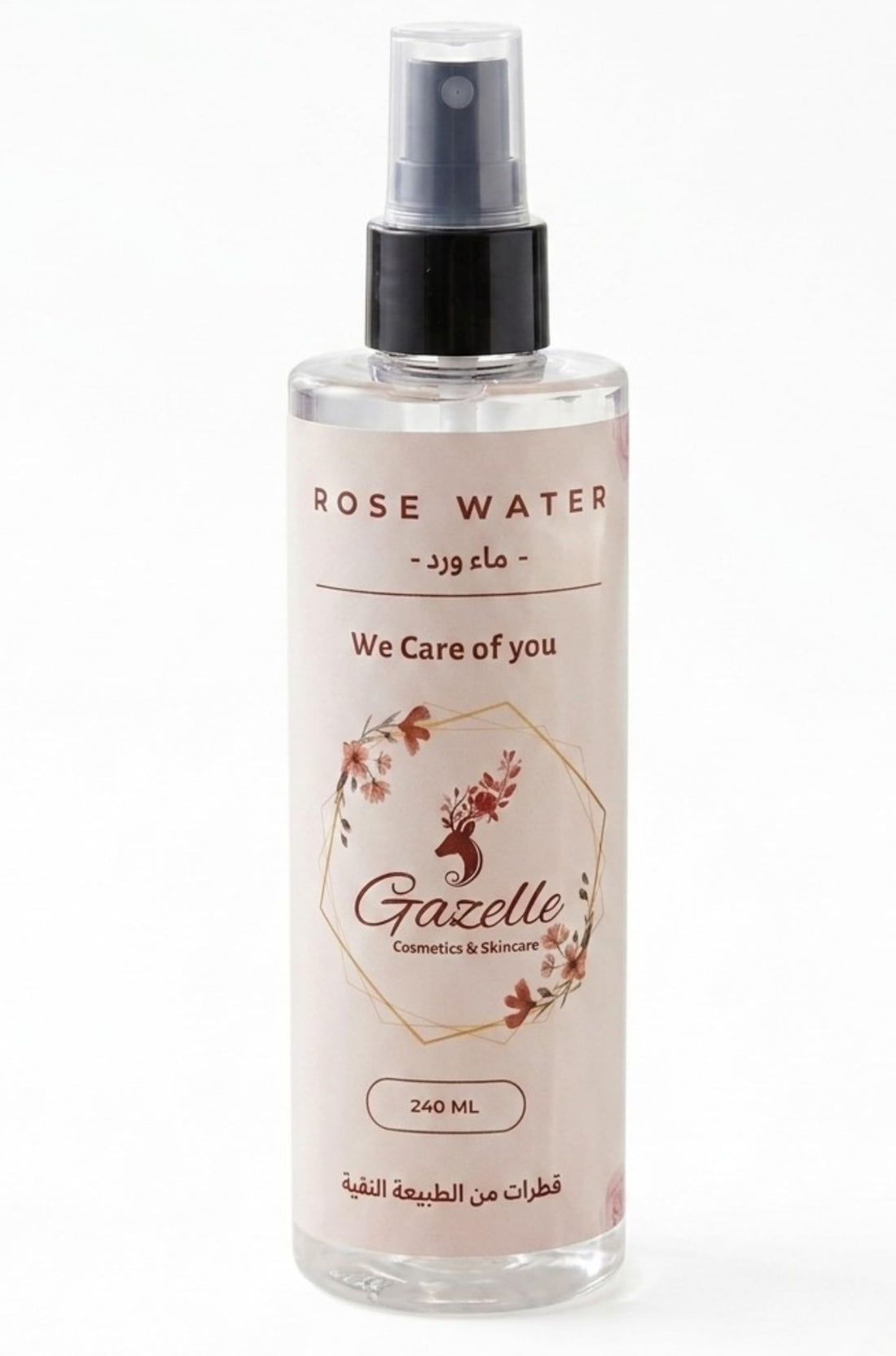 Gazelle Pure Natural Rose Water for Skin and Hair - Spray 240ml