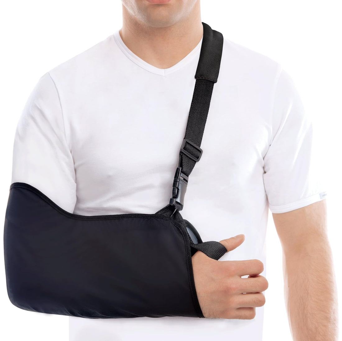 TOROS-GROUP Arm Sling – Lightweight - stabilise the arm, shoulder and wrist after injuries or for a broken arm - Black - Small