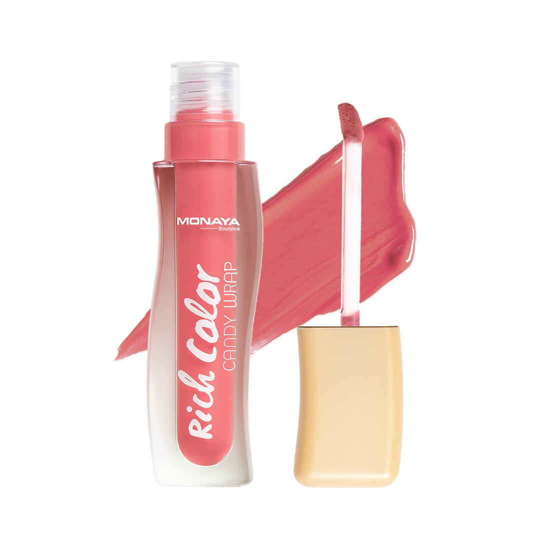 Monaya G009 Candy Wrap Rich Color Lip Gloss - 12 Vibrant Shades, Long-Lasting, Moisturizing, High Shine, Non-Sticky, 4.5ml