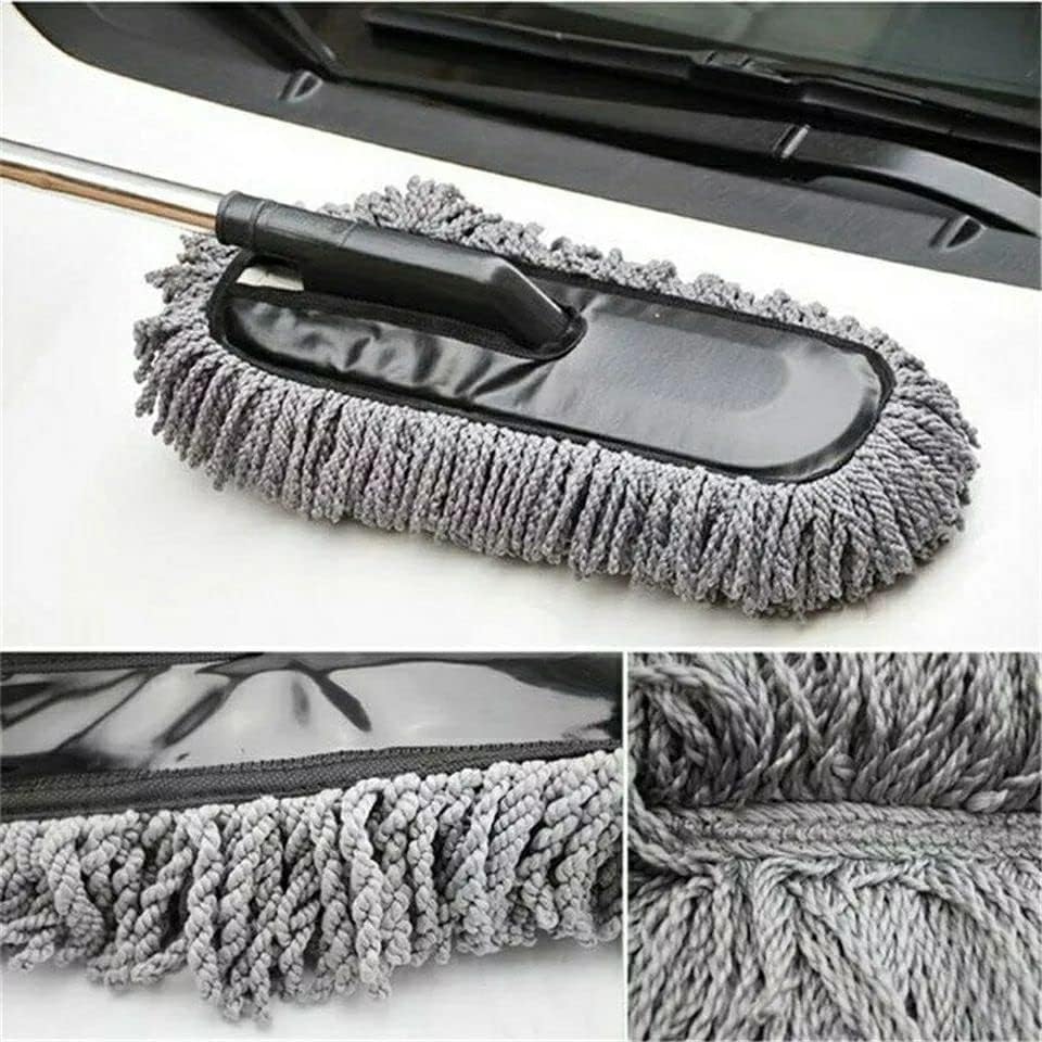 Al Ajeeba Car Wash (Moving Hand Cleaner with Stainless Hand) - Effortless Cleaning and Polishing! Premium Arabic Design Cleans High Efficiency with Short Moving Handle - Generic