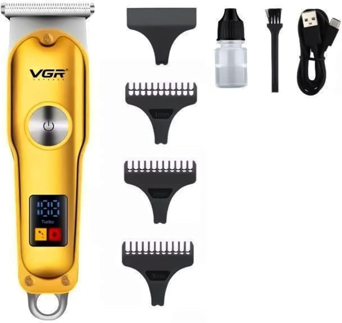 V-290 Hair Clipper with LED Display Runtime:120 Minutes Hair Clipper for Men (Gold)