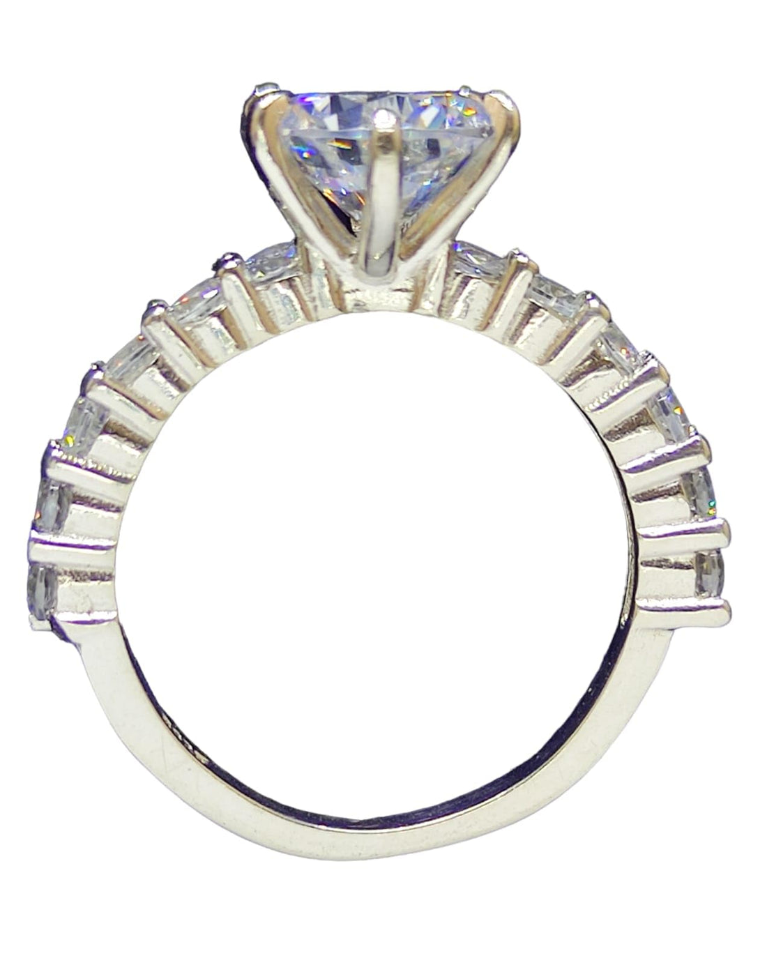 Women's 925 Swiss Silver Ring White Gold Plated Model World Nicknamed Dimensions of Beauty