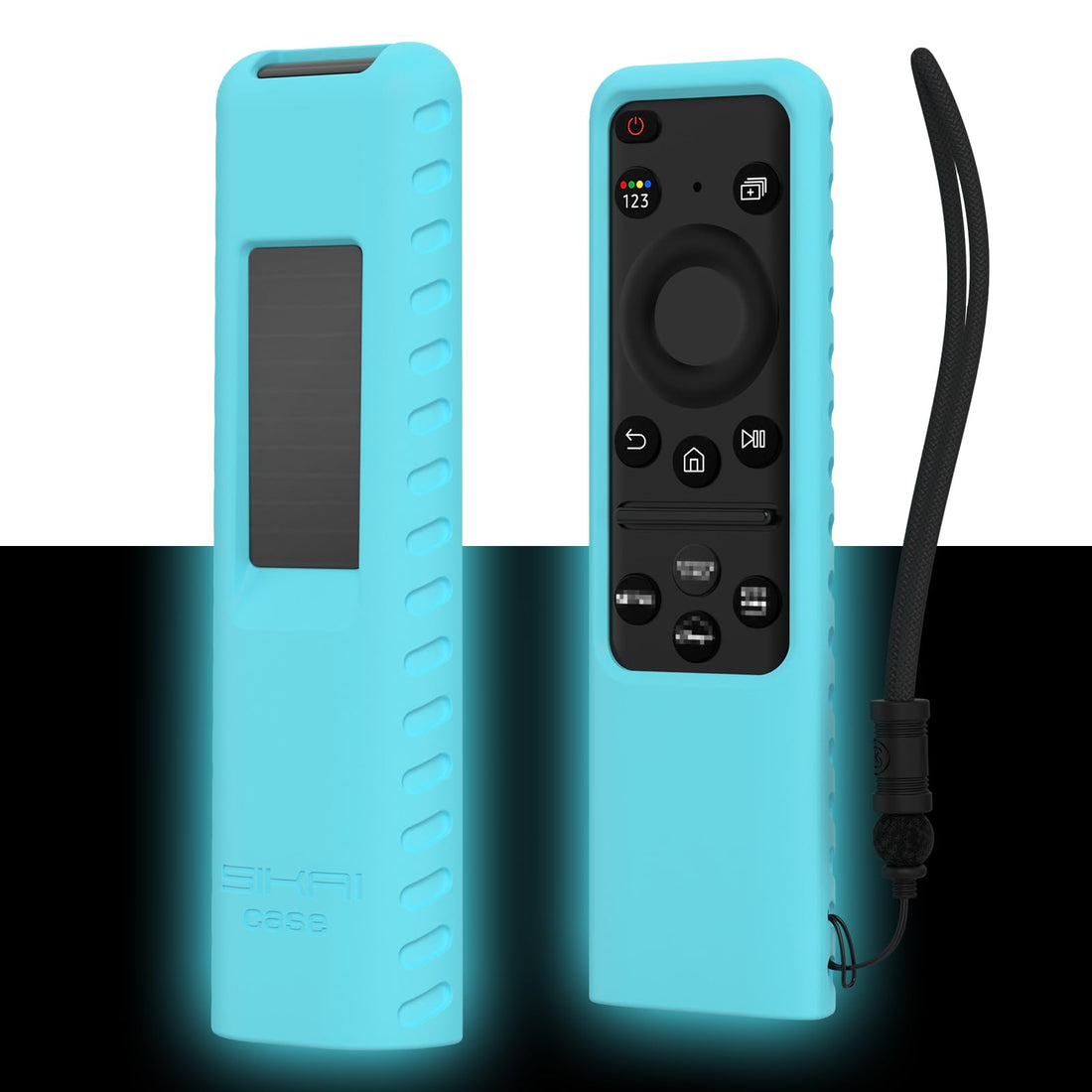 SIKAI CASE Silicone Samsung TV Remote Protective Case Compatible with Samsung 2023 TM2360E, BN59-01432A, TM2361E, BN59-01439A Smart TV Remote Case with Lanyard