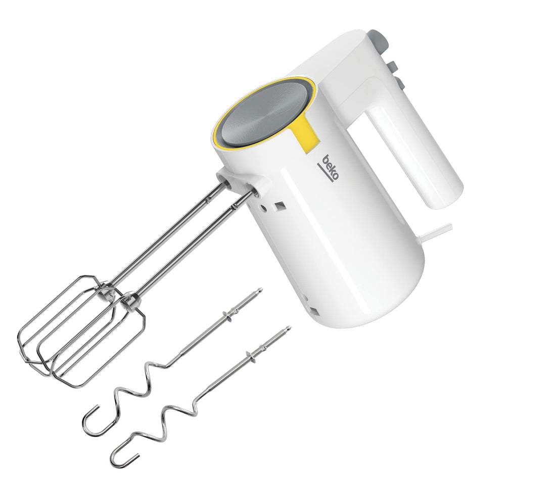 BEKO Hand Mixer, 5 Speeds, 425 Watts, White - HMM 62404 W