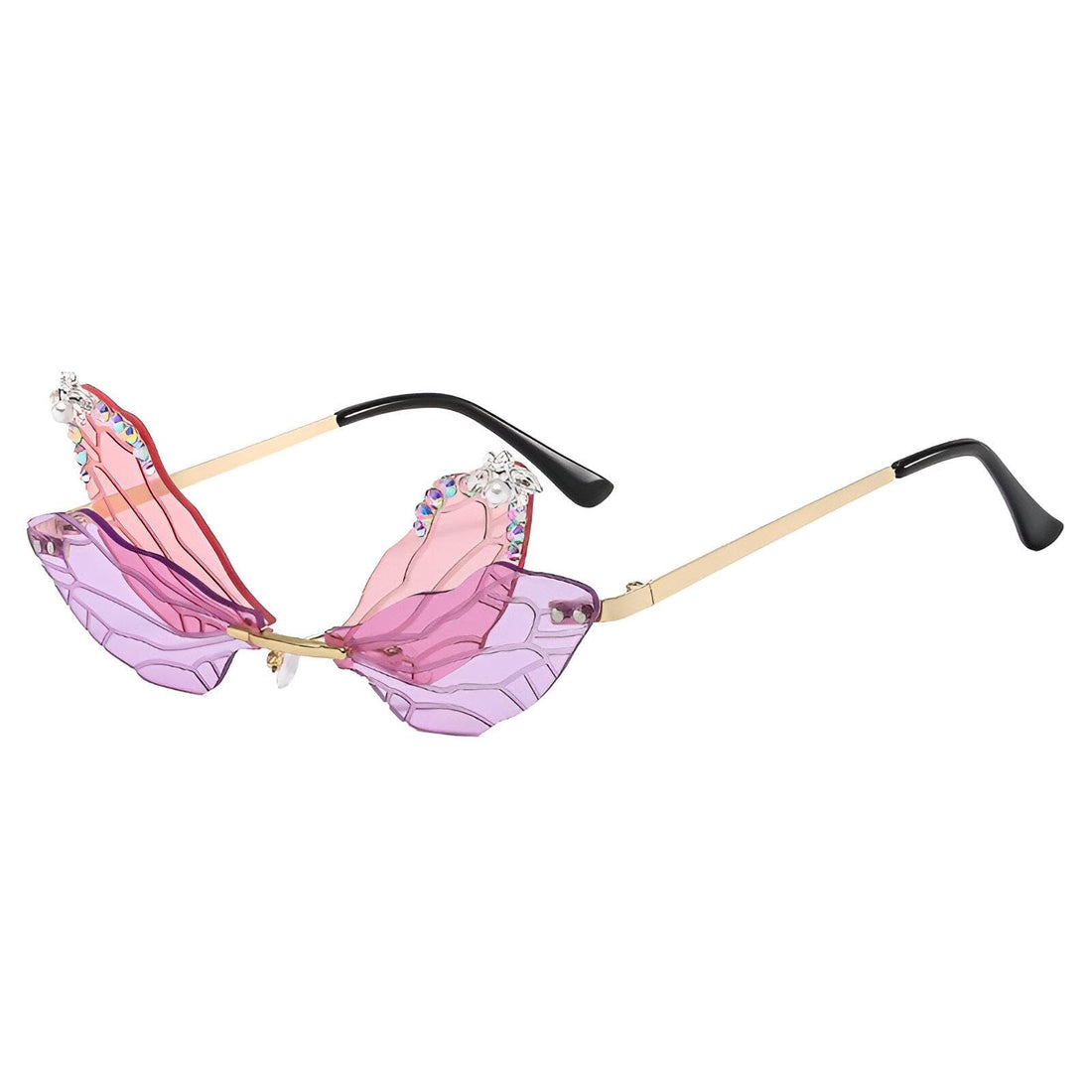 Stunning sunglasses are perfect for women wanting trendy bling glasses, offering a unique irregular style for fashion decor and events