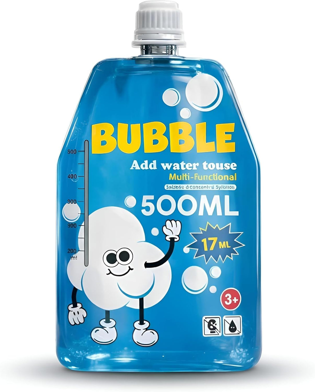 Bubble Fluid Refill Pack - 2L Eco-Friendly Bubble Solution for Ages 3+, Non-Staining, Fast-Foaming, Perfect for Parties and Outdoor Fun
