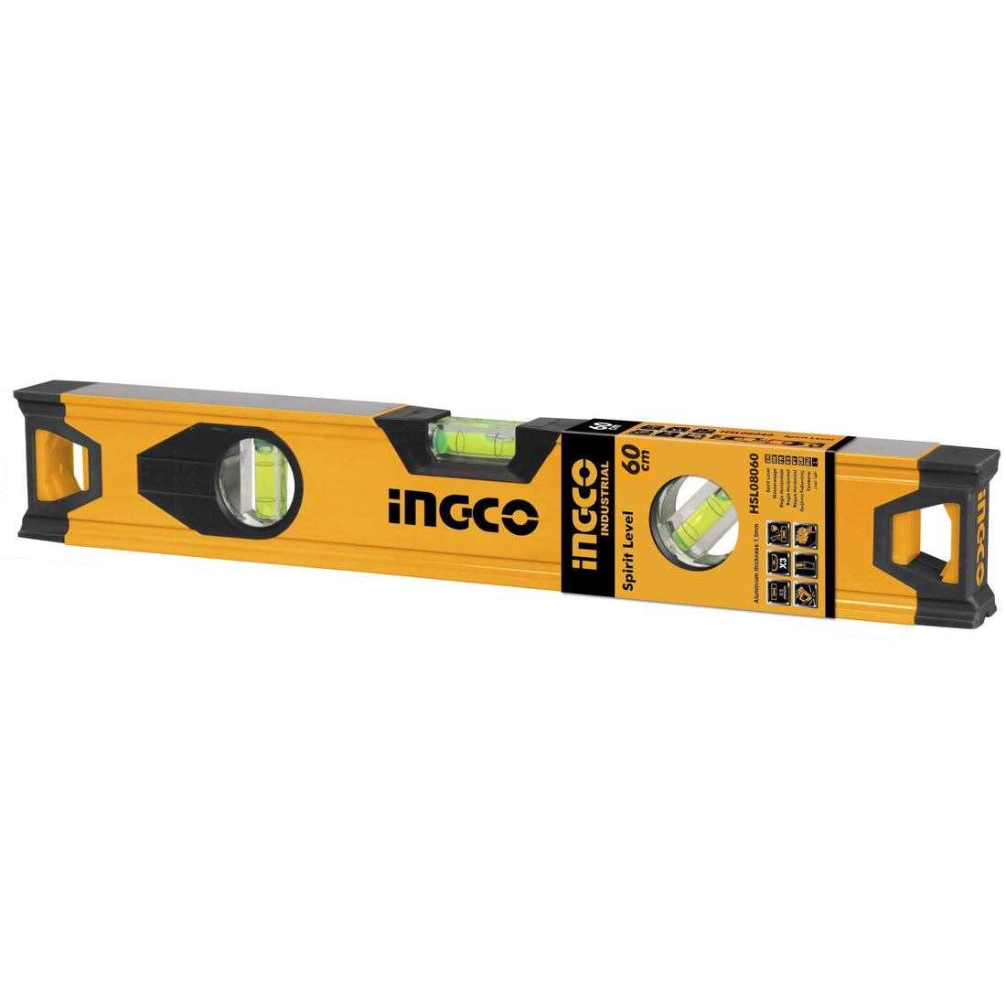 Bubble Spirit Level Builders Aluminum Professional 60 CM Ingco