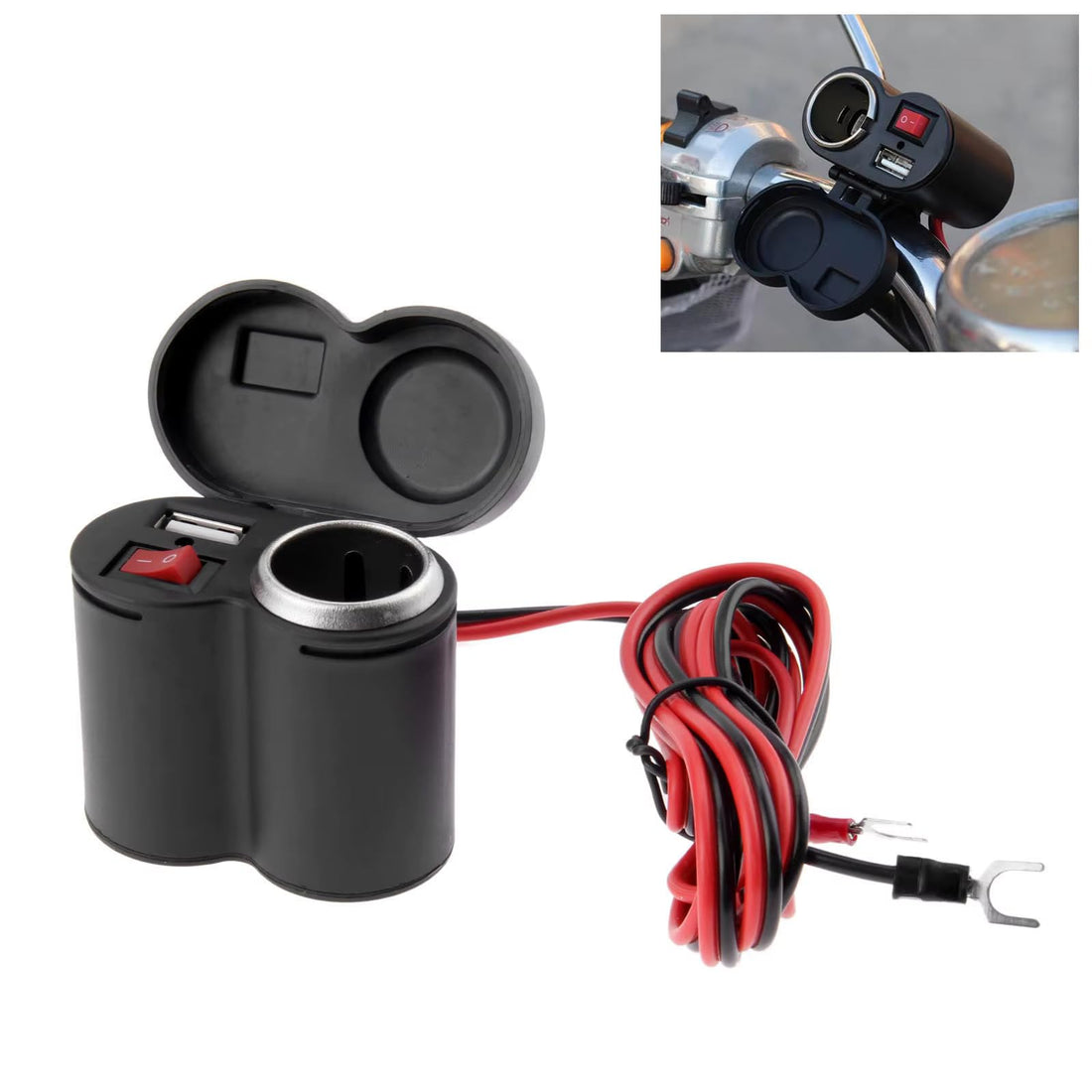 Cigarette Lighter Input and USB Charging Output, Replacement Car Input Splitter for Cars, Trucks, Motorcycles, Motorcycles, Scooters, Multi-Use Waterproof - by KaberMisr 2020