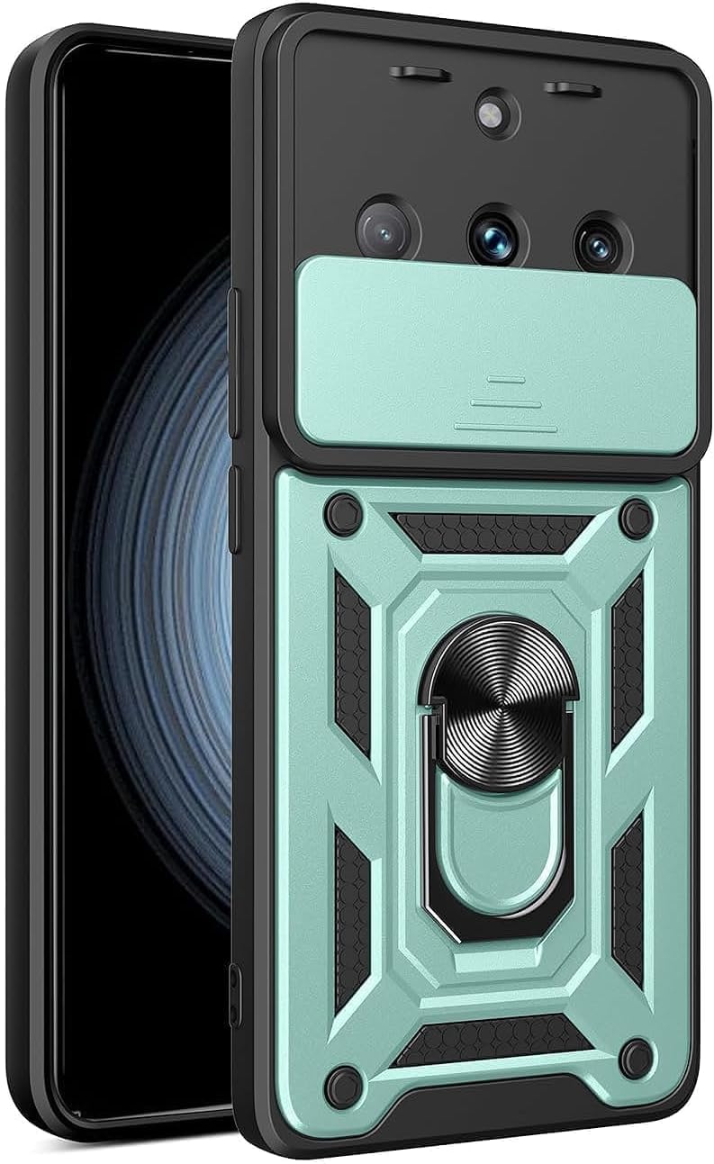 Case Compatible with Realme 11 Pro/Realme 11 Pro Plus+ CamShield Armor Shockproof Protective Case with Slide Camera Protector TPU + PC (Green)