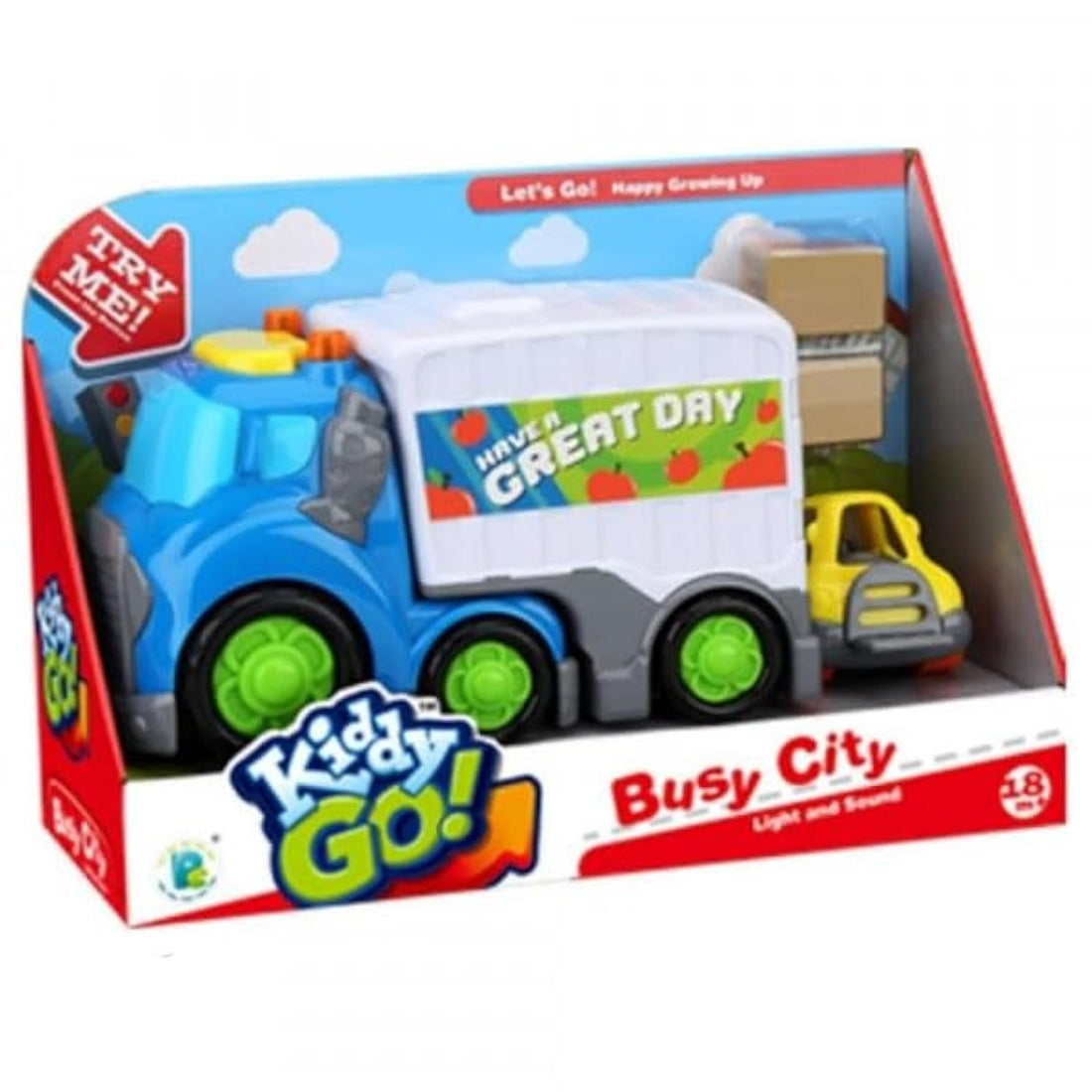 Free Wheel Cargo Truck with Lights and Sound, 19.5 cm Size