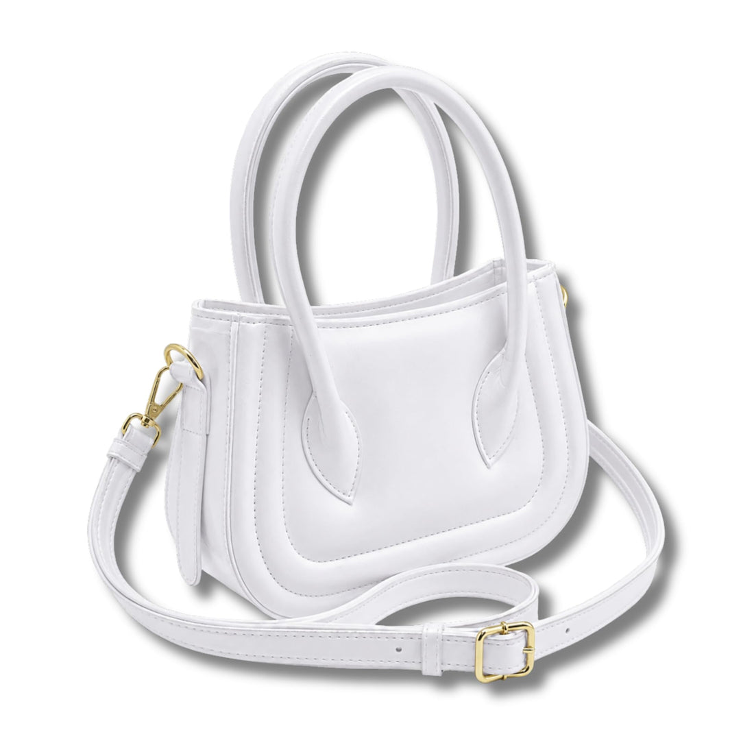 AYSLE 1689 Women’s Elegant PU Leather Handbag | Classic Top Handle Shoulder & Crossbody Bag | Gold Hardware | Zipper Closure | 16×26×8 CM