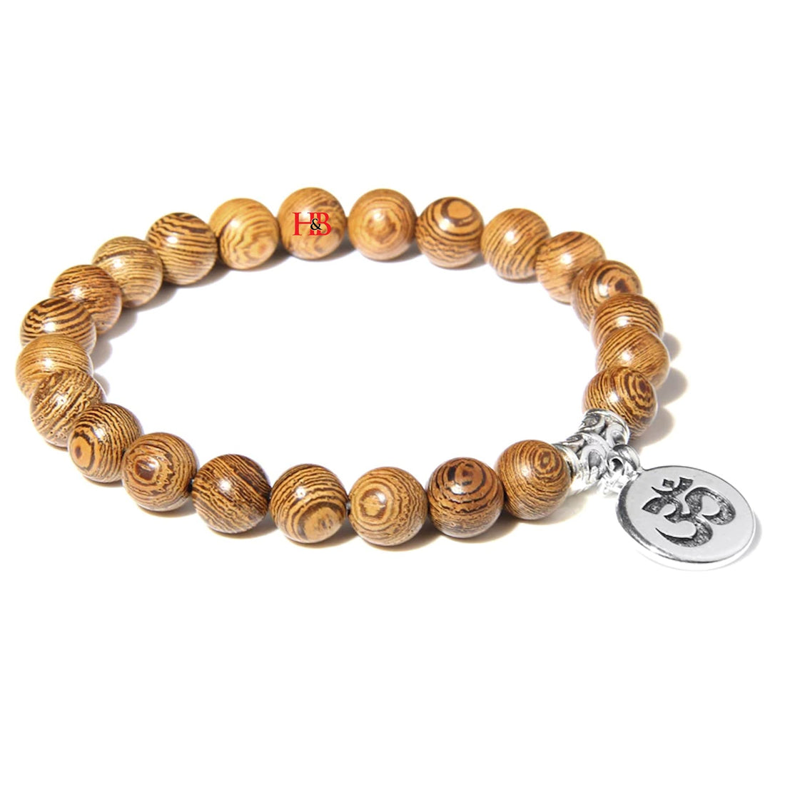 Hot And Bold Sacred Aum/Om Natural Stone Healing Bracelet: Handcrafted Elegance with Certificate of Authenticity.