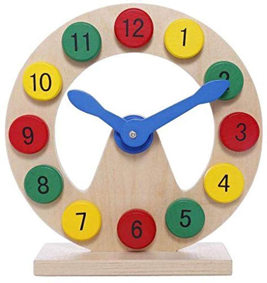 Wooden Kids Digital Geometry Clock Educational Toys Clock Blocks Toy