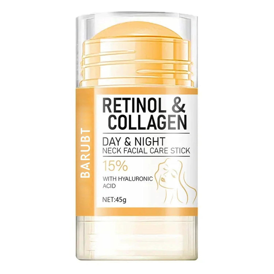 Retinol & Collagen Neck Facial Care Stick, Anti Aging Firming Cream for Neck & Décolleté, Tighten, Hydrate & Repair Sagging Skin Day & Night