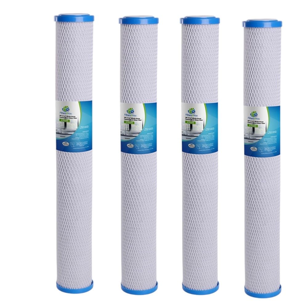 CFS 20" x 2.5" CTO Carbon Block Water Filter 4 (5 micron) Whole House Cartridges