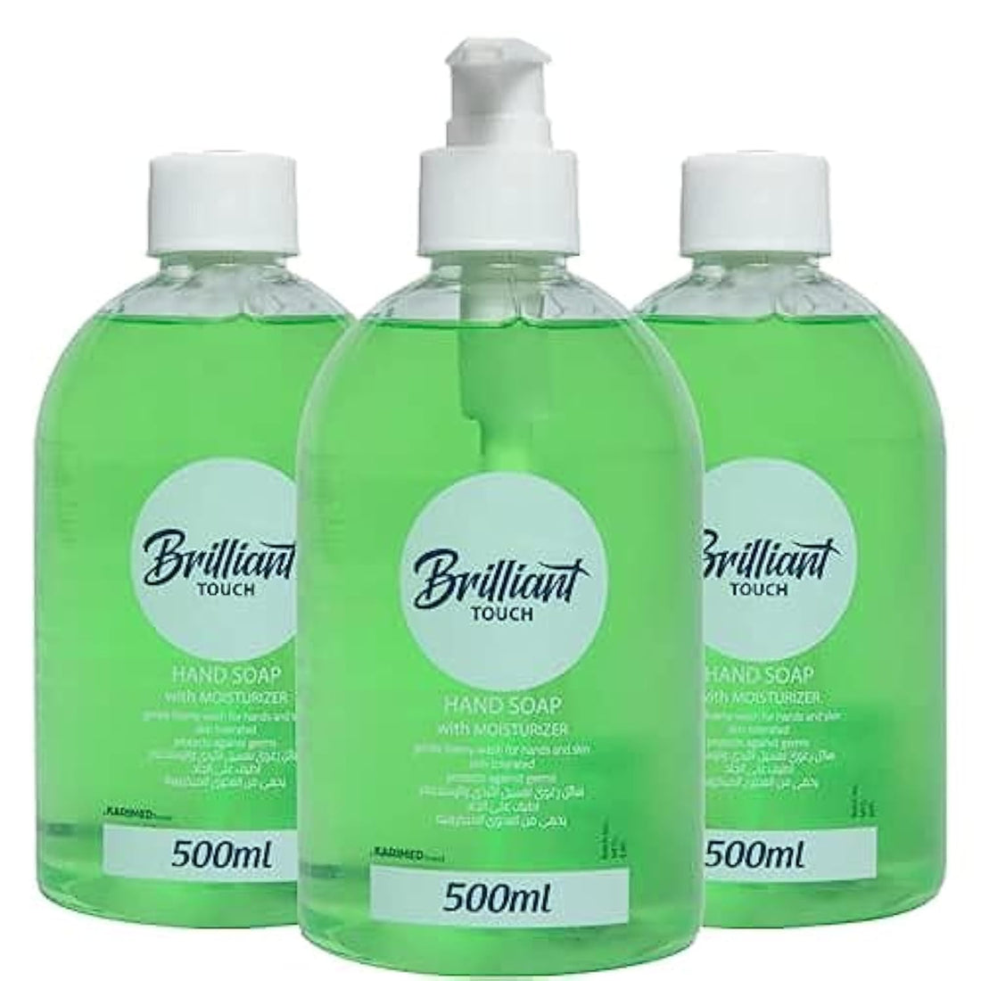 Brilliant Touch Hand Wash 3 Pcs. With Moisturizer 500ML GREEN