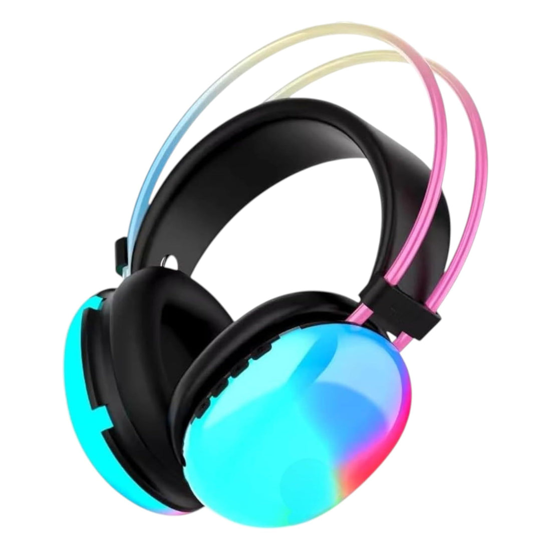 Wireless Bluetooth PM860, 5.0 Over-Ear Headphones High-Definition Stereo Sound Gaming Headset Supports and AUX for Smartphones Tablets & PC ((Black))
